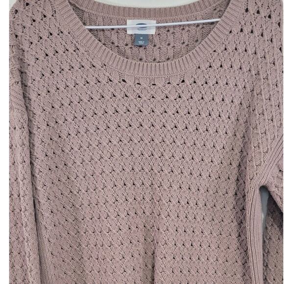 Old Navy Sweater Womens Medium Boho Mauve Sweater Cottage Core Casual Sweater - Picture 2 of 7